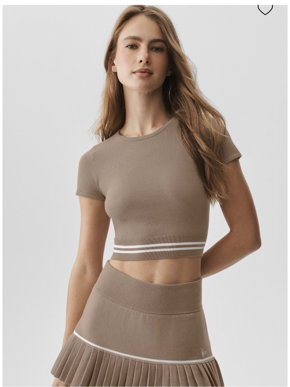 48. ALO Scholar knit my serve Short-Sleeve